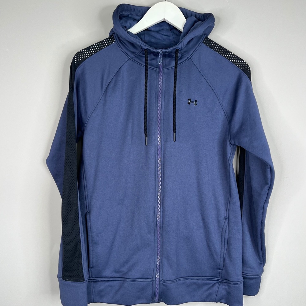 Under Armour‎ Zip Hoodie Mesh Sleeve Fitted Athletic Jacket